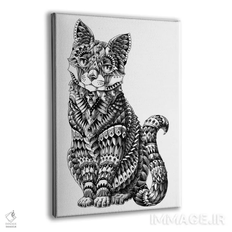 تابلو گربه اثر بیوورکز - نمای پرسپکتیو محصول