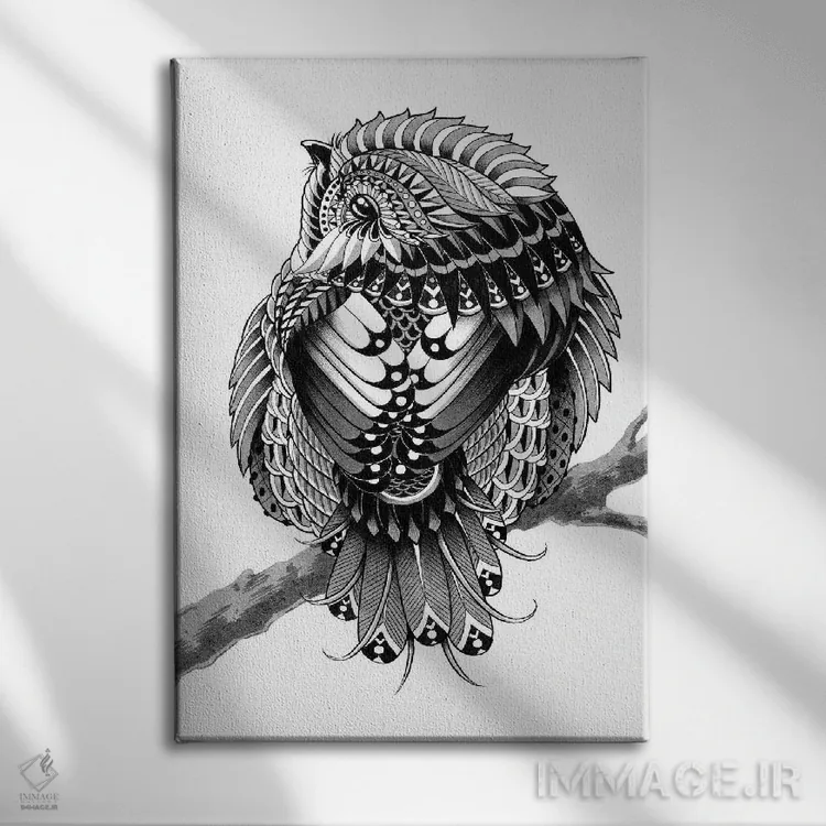 تابلو چرخریسک (پرنده) اثر بیوورکز - نمای روبهرو روی دیوار