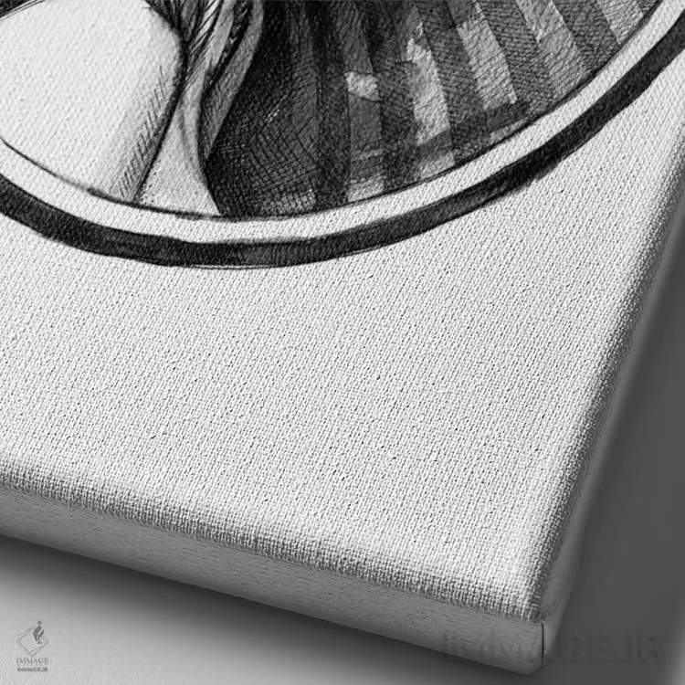 تابلو والکری (زن جنگجوی اسطوره نروژی) اثر بیوورکز - نمای نزدیک بافت بوم