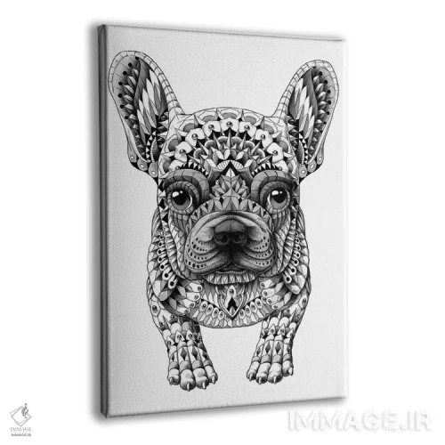 تابلو فرنچ بولداگ (سگ فرانسوی) اثر بیوورکز - نمای پرسپکتیو محصول