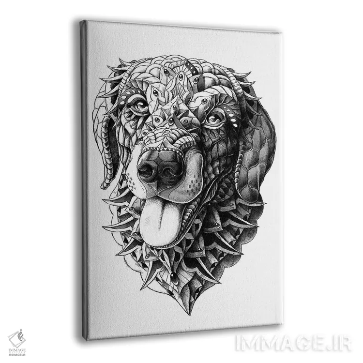 تابلو گلدن ریتریور (سگ) اثر بیوورکز - نمای پرسپکتیو محصول