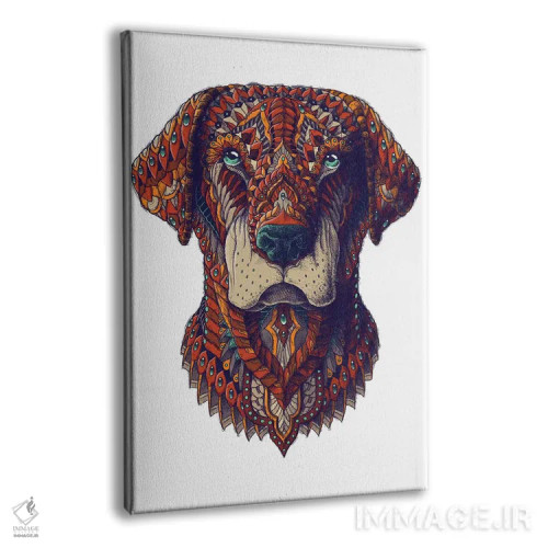 تابلو لبرادور رنگی شماره ۲ اثر بیوورکز - نمای پرسپکتیو محصول