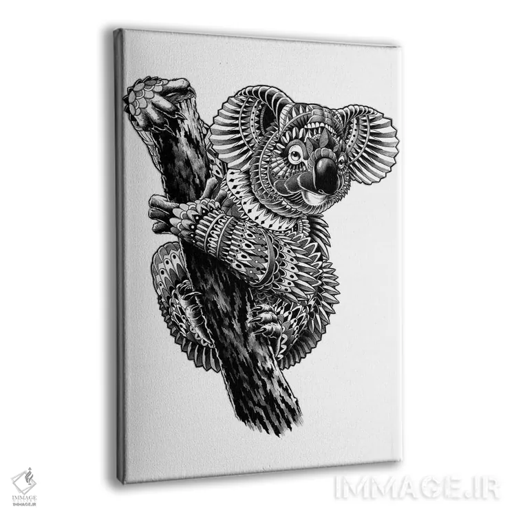 تابلو کوالای تزیینی اثر بیوورکز - نمای پرسپکتیو محصول