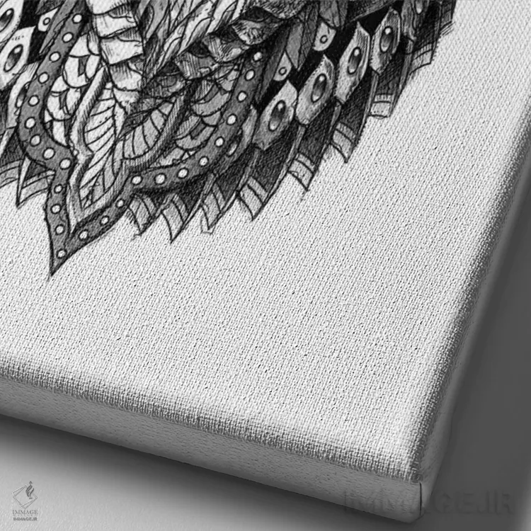 تابلو لبرادور (سگ) اثر بیوورکز - نمای نزدیک بافت بوم