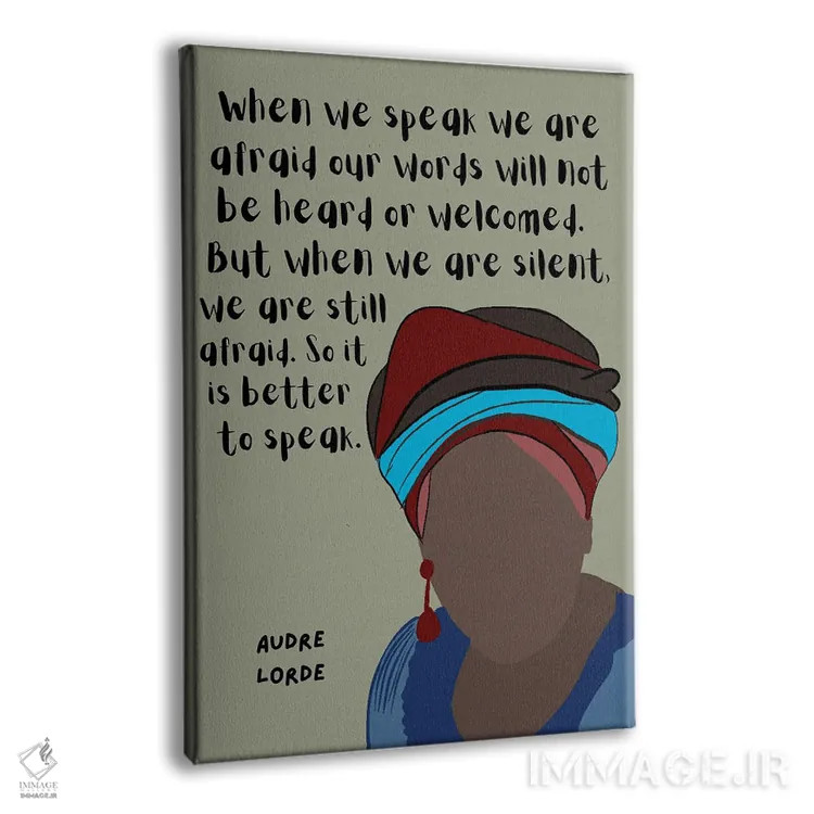 تابلو نقل قول لرد (خواننده) اثر برینی پرینتیبلز - نمای پرسپکتیو محصول