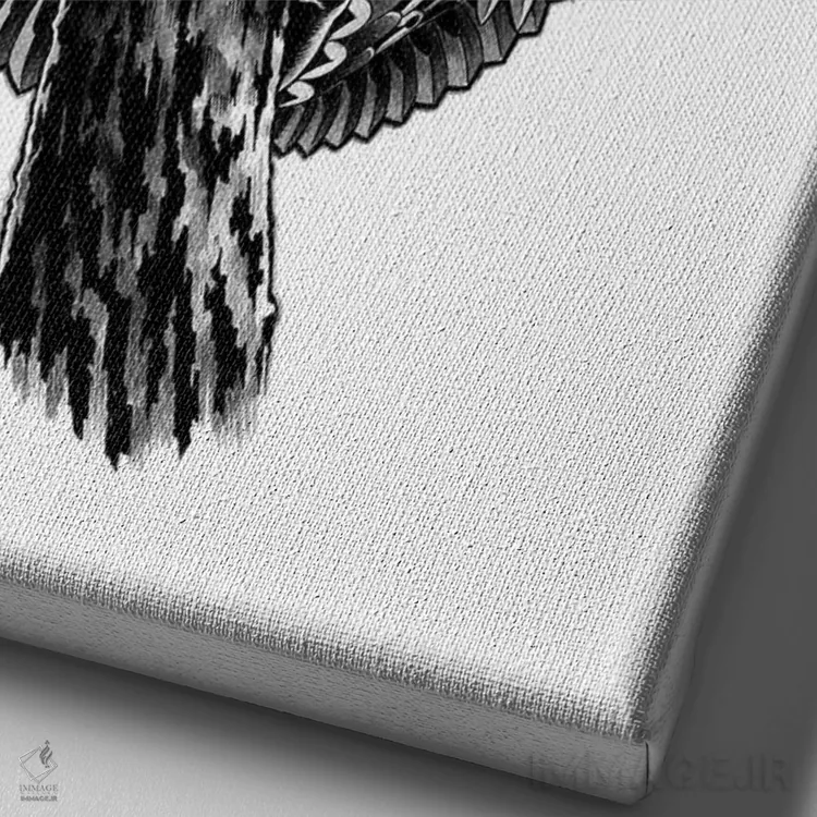 تابلو کوالای تزیینی اثر بیوورکز - نمای نزدیک بافت بوم