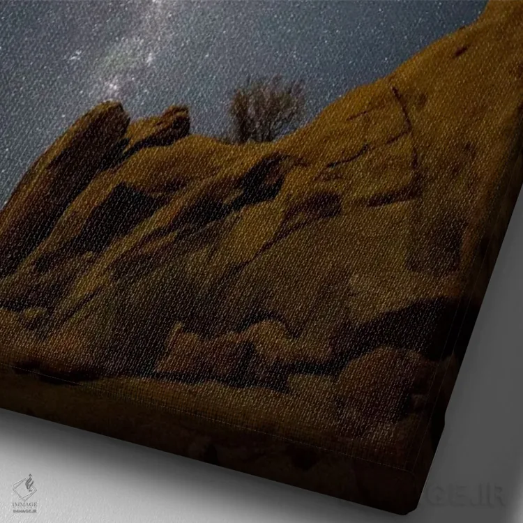 تابلو کهکشان راه شیری از ریخترسولد، کیپ شمالی، آفریقای جنوبی اثر بیل یانگ - نمای نزدیک بافت بوم