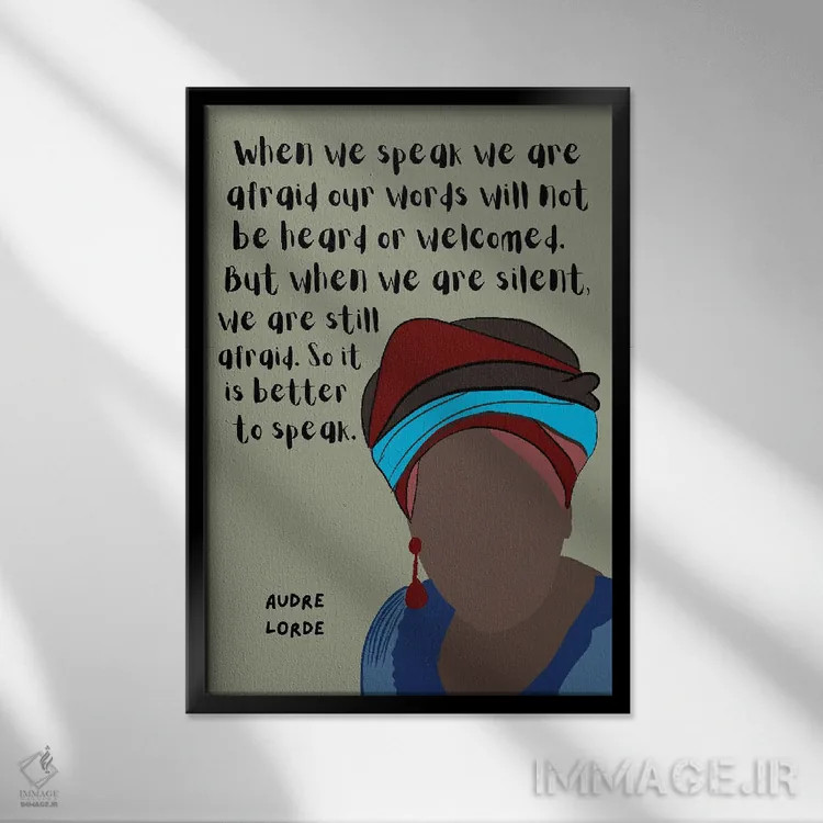 تابلو نقل قول لرد (خواننده) اثر برینی پرینتیبلز - نمای قابدار مشکی