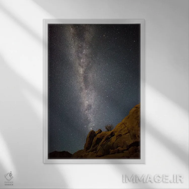 تابلو کهکشان راه شیری از ریخترسولد، کیپ شمالی، آفریقای جنوبی اثر بیل یانگ - نمای قابدار سفید