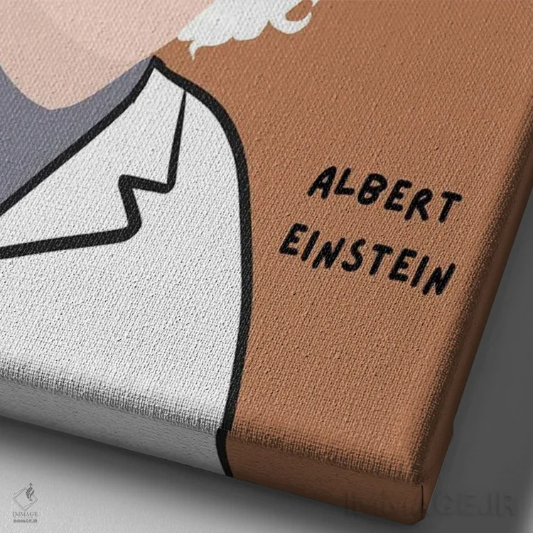 تابلو نقل قول آلبرت اینشتین اثر برینی پرینتیبلز - نمای نزدیک بافت بوم