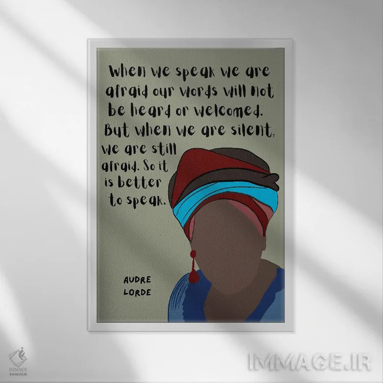 تابلو نقل قول لرد (خواننده) اثر برینی پرینتیبلز - نمای قابدار سفید