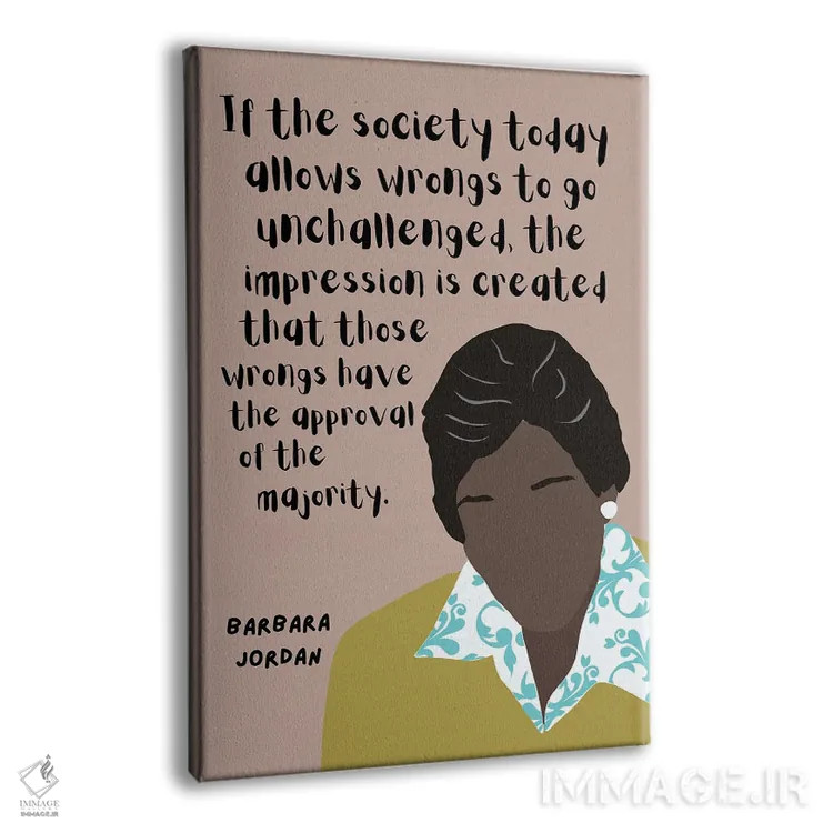 تابلو نقل قول باربارا جردن اثر برینی پرینتیبلز - نمای پرسپکتیو محصول