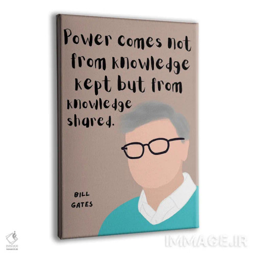 تابلو نقل قول بیل گیتس اثر برینی پرینتیبلز - نمای پرسپکتیو محصول