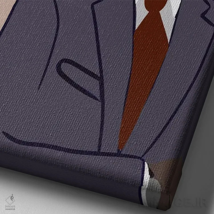 تابلو نقل قول اوباما اثر برینی پرینتیبلز - نمای نزدیک بافت بوم