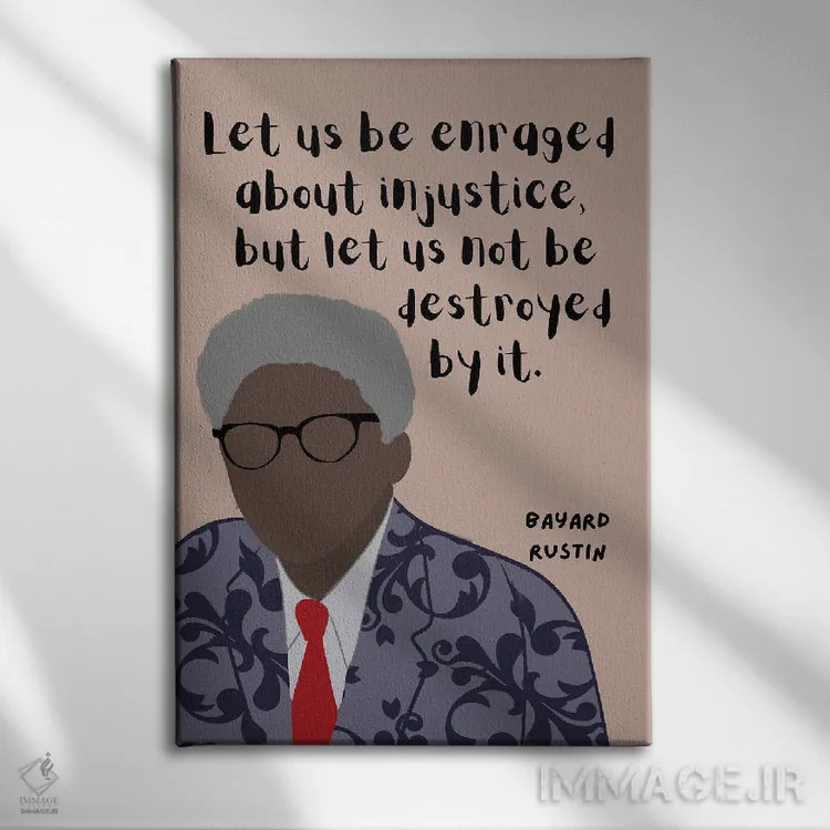 تابلو نقل قول بایارد راستین اثر برینی پرینتیبلز - نمای روبهرو روی دیوار