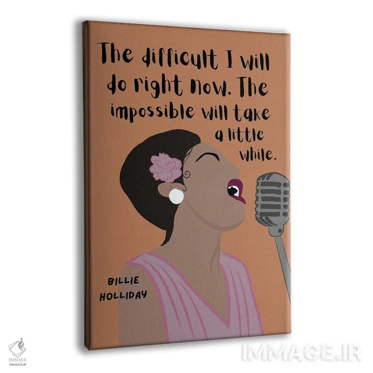 تابلو نقل قول بیلی هالیدی اثر برینی پرینتیبلز - نمای پرسپکتیو محصول