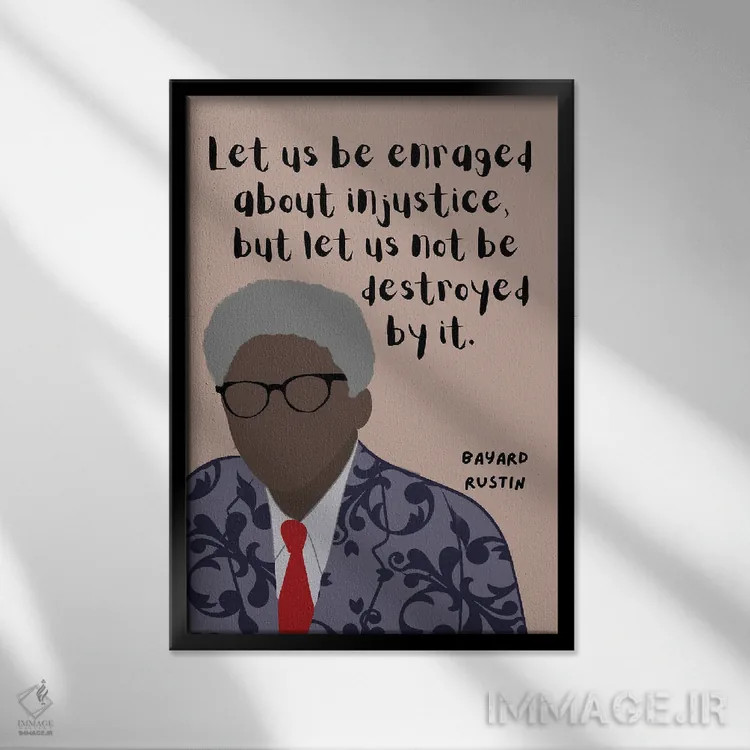 تابلو نقل قول بایارد راستین اثر برینی پرینتیبلز - نمای قابدار مشکی