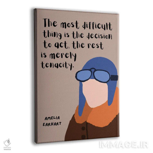 تابلو نقل قول آملیا ارهارت اثر برینی پرینتیبلز - نمای پرسپکتیو محصول