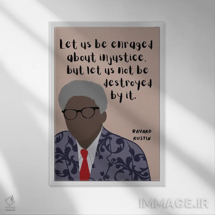 تابلو نقل قول بایارد راستین اثر برینی پرینتیبلز - نمای قابدار سفید