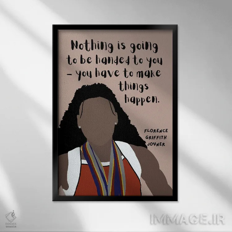 تابلو نقل قول جوینر اثر برینی پرینتیبلز - نمای قابدار مشکی