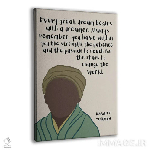 تابلو نقل قول هریت تابمن اثر برینی پرینتیبلز - نمای پرسپکتیو محصول