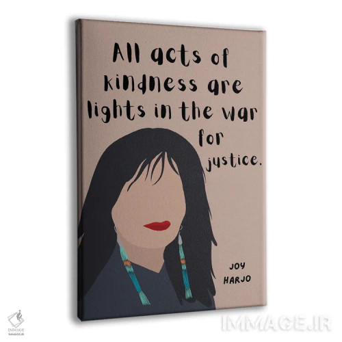 تابلو نقل قول جوی هارجو اثر برینی پرینتیبلز - نمای پرسپکتیو محصول