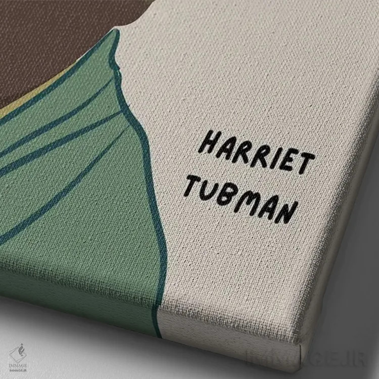 تابلو نقل قول هریت تابمن اثر برینی پرینتیبلز - نمای نزدیک بافت بوم