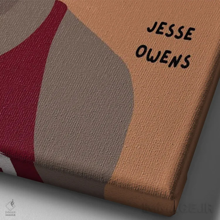 تابلو نقل قول جسی اوونز اثر برینی پرینتیبلز - نمای نزدیک بافت بوم