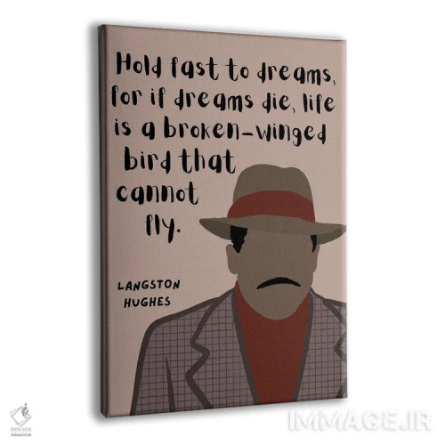تابلو نقل قول لنگستون هیوز اثر برینی پرینتیبلز - نمای پرسپکتیو محصول