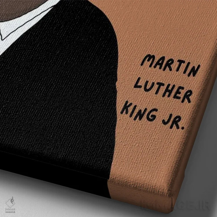 تابلو نقل قول مارتین لوتر کینگ جونیور اثر برینی پرینتیبلز - نمای نزدیک بافت بوم