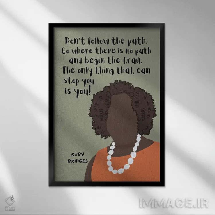 تابلو نقل قول روبی بریجز اثر برینی پرینتیبلز - نمای قابدار مشکی