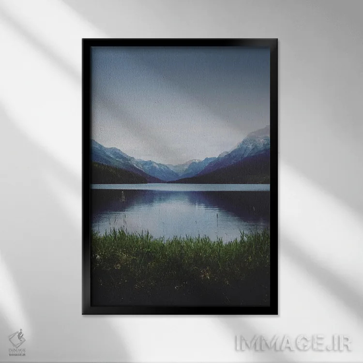 تابلو ساحل یخچالی اثر آنی بیلی آرت (هنرمند) - نمای قابدار مشکی