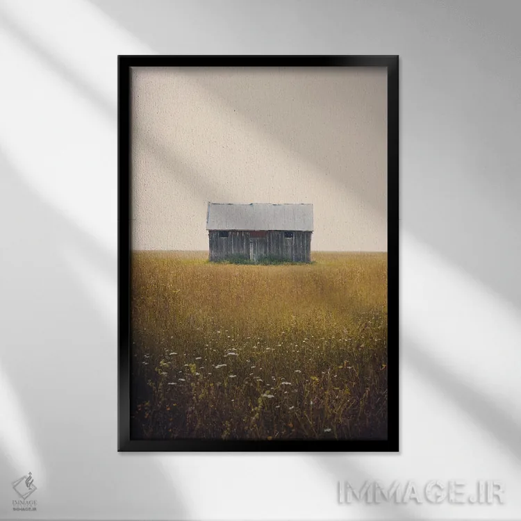 تابلو موسیقی برای سکوت اثر آنی بیلی آرت (هنرمند) - نمای قابدار مشکی