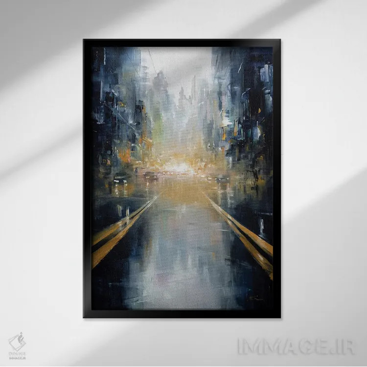 تابلو انرژی شهر اثر بُژنا فوخس - نمای قابدار مشکی