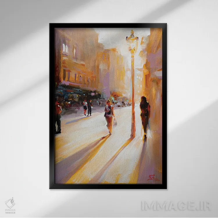 تابلو روز آفتابی در پراگ اثر بُژنا فوخس - نمای قابدار مشکی