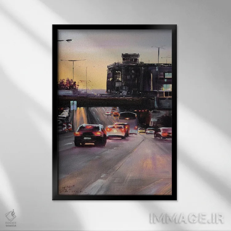 تابلو پس از یک روز کاری اثر بُژنا فوخس - نمای قابدار مشکی