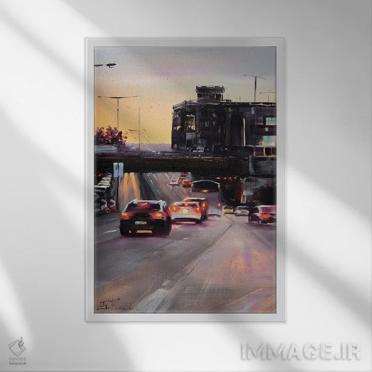 تابلو پس از یک روز کاری اثر بُژنا فوخس - نمای قابدار سفید