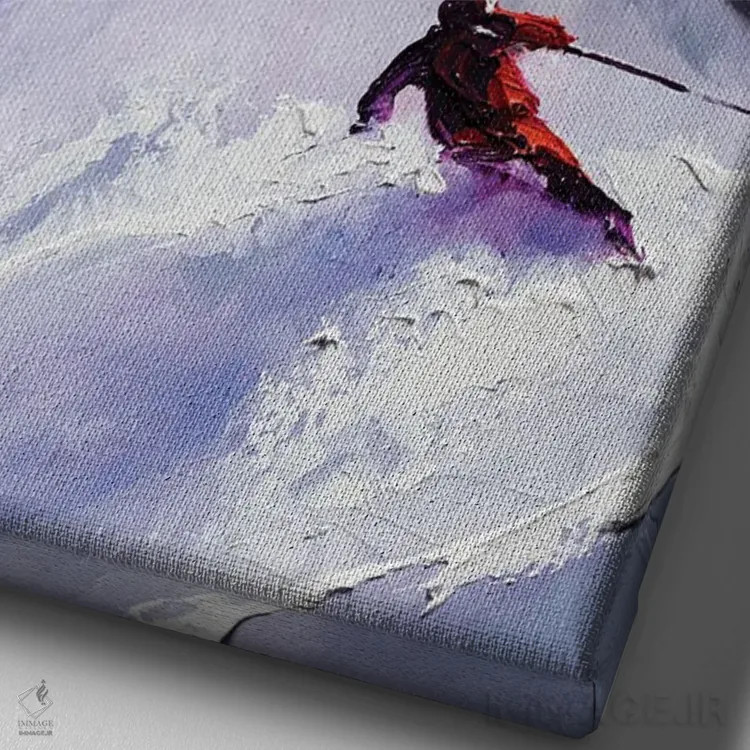 تابلو سریعترین اسکیباز اثر بُژنا فوخس - نمای نزدیک بافت بوم