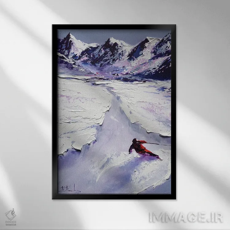 تابلو سریعترین اسکیباز اثر بُژنا فوخس - نمای قابدار مشکی