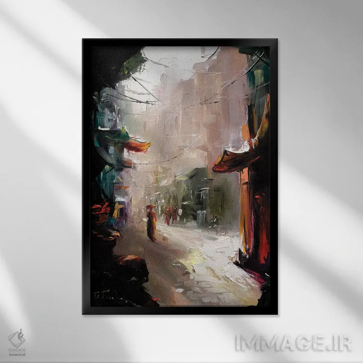 تابلو مراکش افسونگر اثر بُژنا فوخس - نمای قابدار مشکی