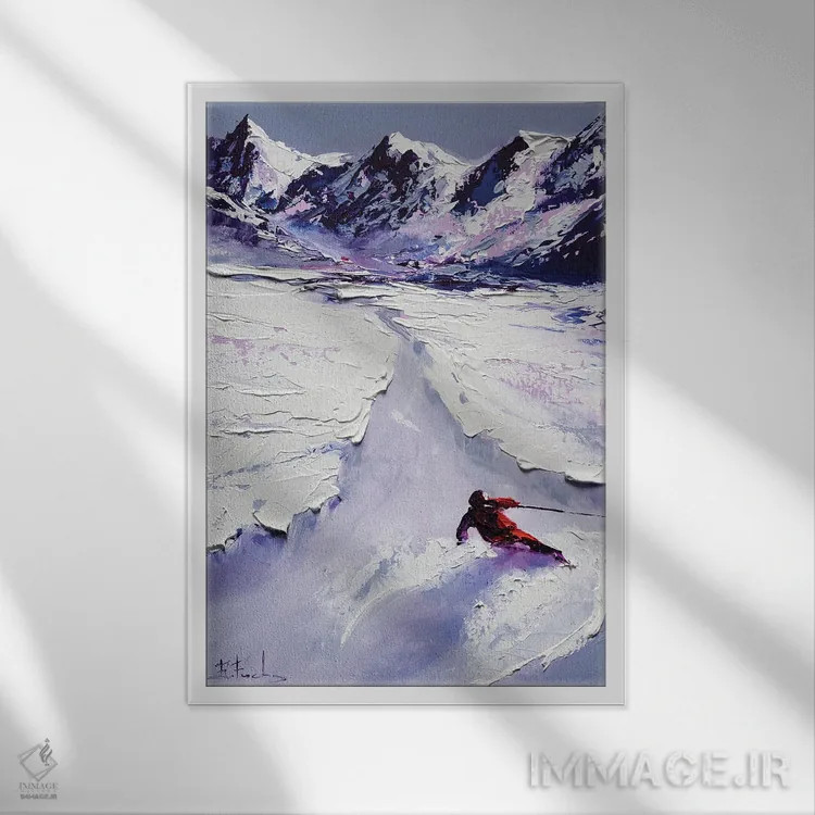 تابلو سریعترین اسکیباز اثر بُژنا فوخس - نمای قابدار سفید