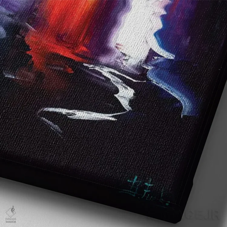 تابلو پرسههای شبانه اثر بُژنا فوخس - نمای نزدیک بافت بوم