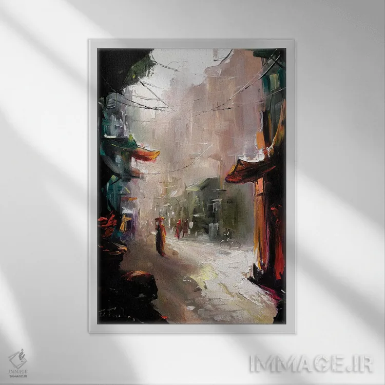 تابلو مراکش افسونگر اثر بُژنا فوخس - نمای قابدار سفید