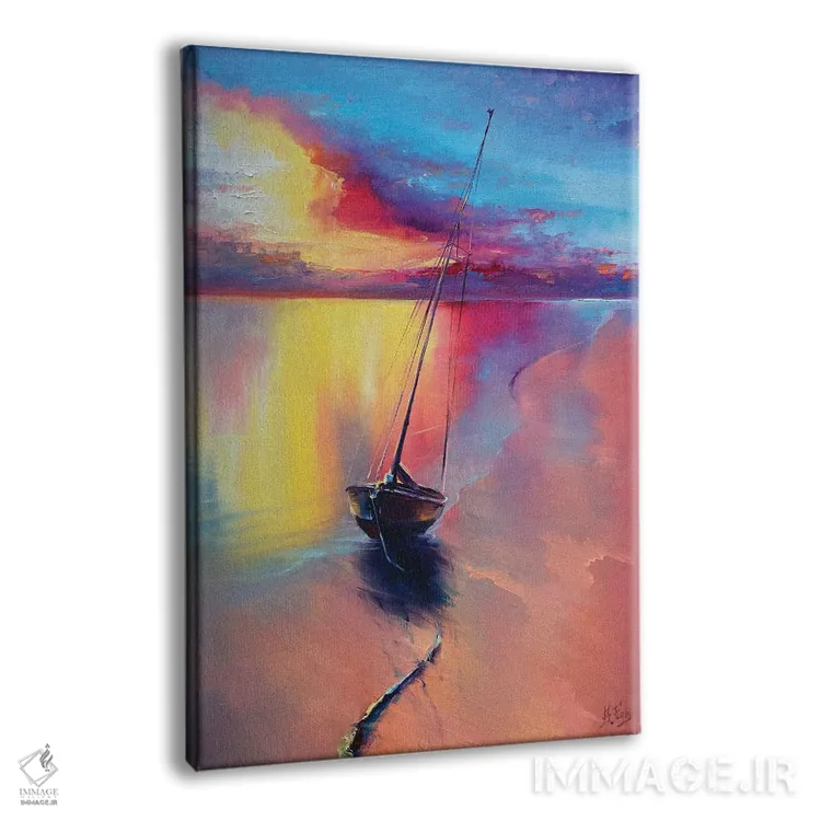 تابلو غروب در کنار دریا اثر بُژنا فوخس - نمای پرسپکتیو محصول