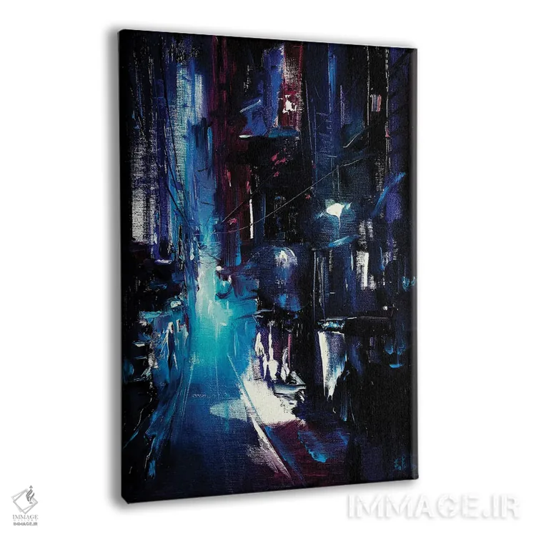 تابلو کوچهٔ خیابان در شب اثر بُژنا فوخس - نمای پرسپکتیو محصول