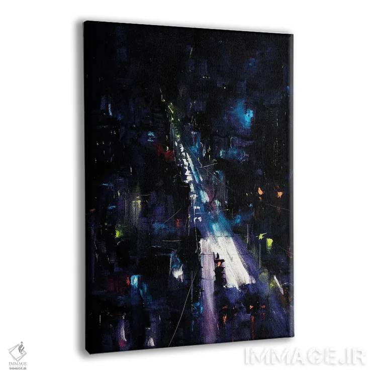 تابلو جادهٔ شبانهٔ شهر اثر بُژنا فوخس - نمای پرسپکتیو محصول