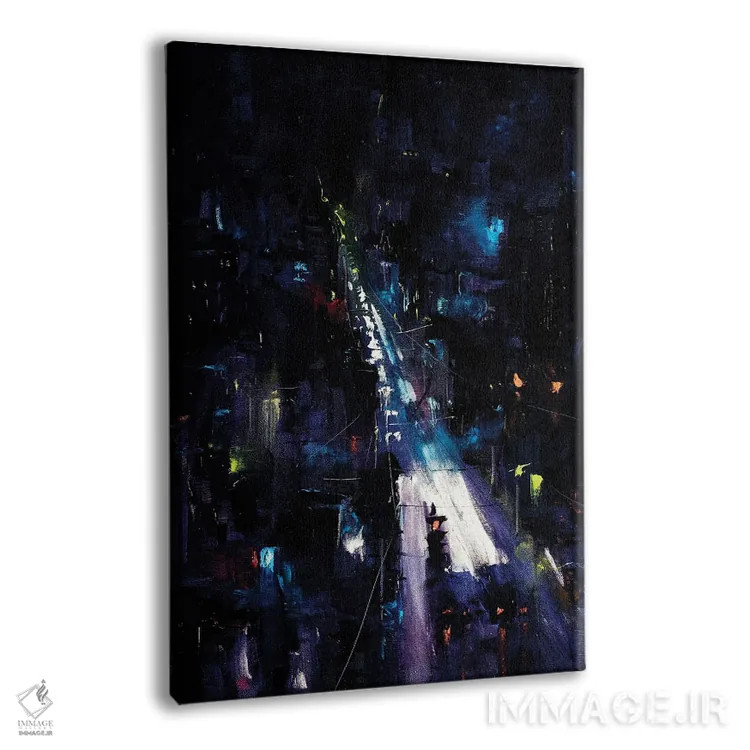 تابلو جادهٔ شبانهٔ شهر اثر بُژنا فوخس - نمای پرسپکتیو محصول