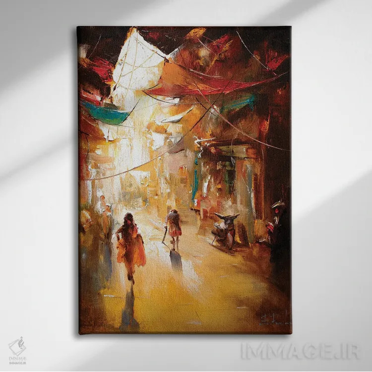 تابلو خیابانهای طلایی اثر بُژنا فوخس - نمای روبهرو روی دیوار
