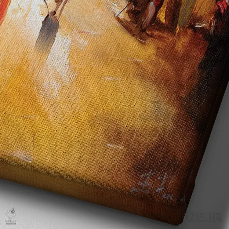 تابلو خیابانهای طلایی اثر بُژنا فوخس - نمای نزدیک بافت بوم