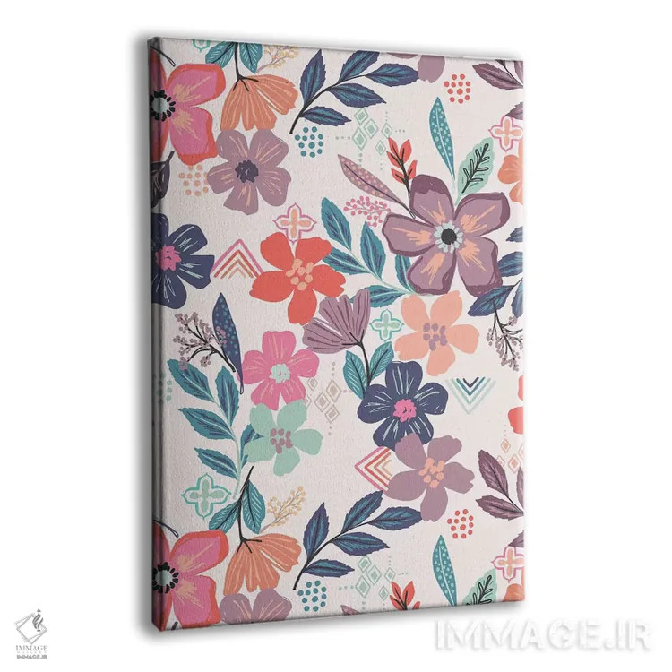 تابلو ساعت گلها ۱ اثر کارولین آلفردز - نمای پرسپکتیو محصول